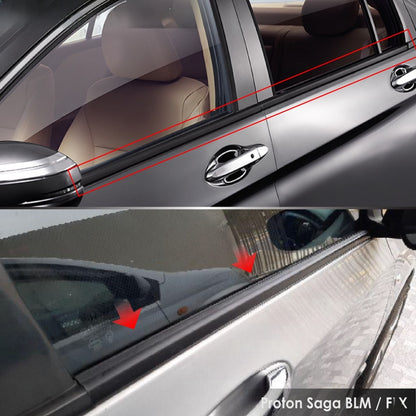 MTIS PROTON SAGA BLM FLX VVT 2016-2022 GLASS DOOR MOULDING SEAL RUBBER OUTER PINTU WINDOW GETAH TINGKAP