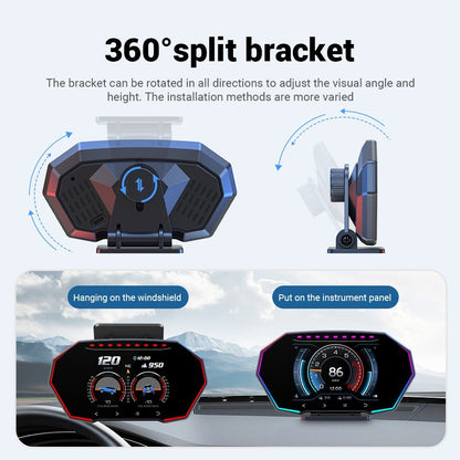 OTP F11 Meter OBD2 Gauge Speedometer Car GPS Alarm Speed Gauge Display Hud Water Temp RPM Proton Perodua Honda Nissan