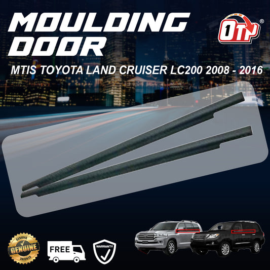 MTIS TOYOTA LAND CRUISER LC200 2008 - 2016 GLASS DOOR MOULDING BLACK SEAL RUBBER OUTER STRIP WINDOW GETAH LUAR TINGKAP