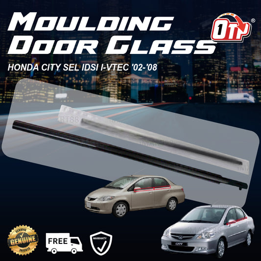 ORIGINAL HONDA CITY SEL IDSI I-VTEC '02-'08 DOOR GLASS MOULDING LINING RUBBER OUTER GLASS WINDOW GETAH CERMIN PINTU