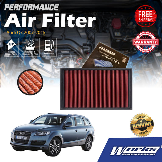 Works Engineering Performance Air Filter Suitable For Audi Q7 2007-2015 4L F/I,DSL Penapis Udara WS FV 023