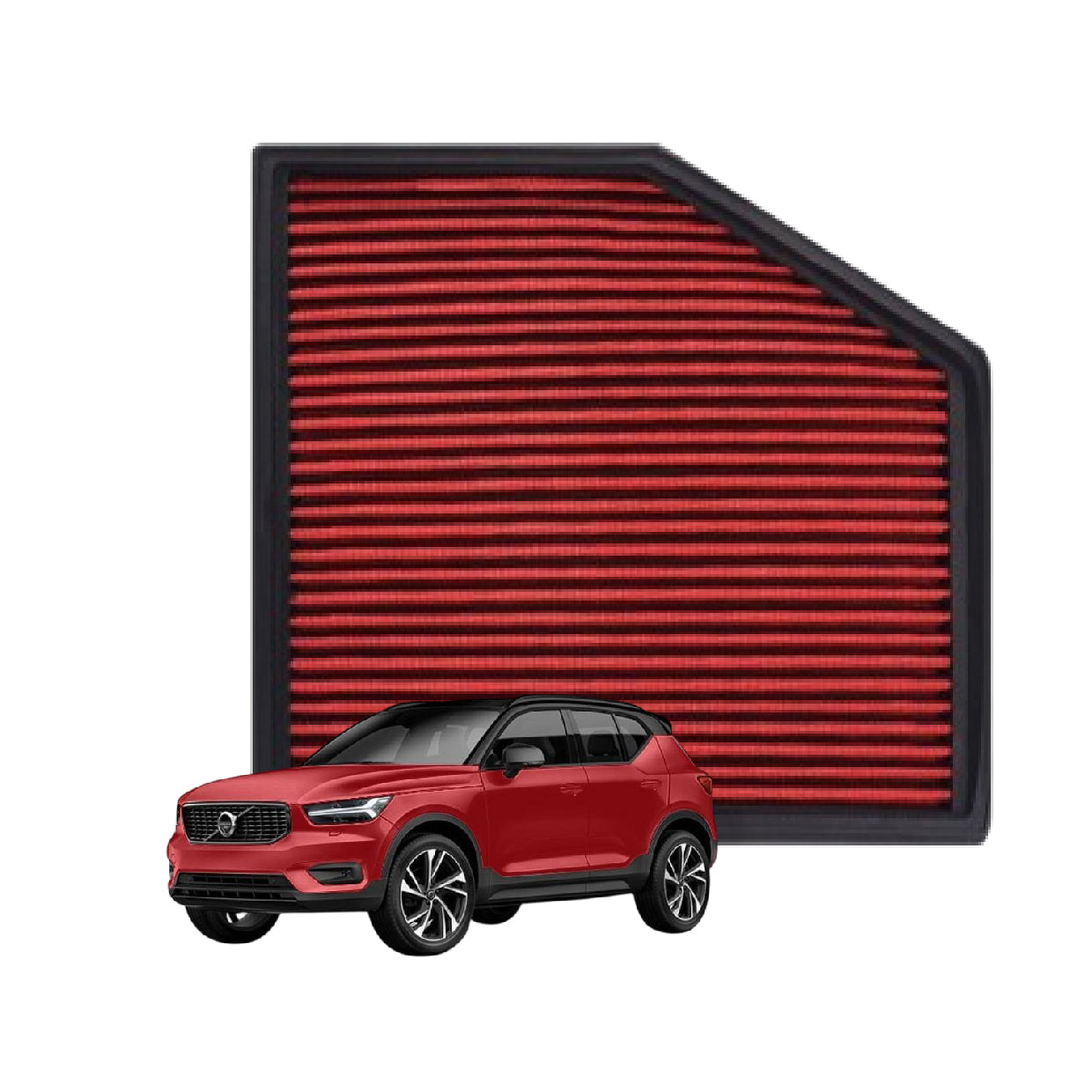 Works Engineering Air Filter Washable Suitable For Volvo XC40 1.5 L3 / 2.0 L4 2018-2019 WS-FV-018 (R