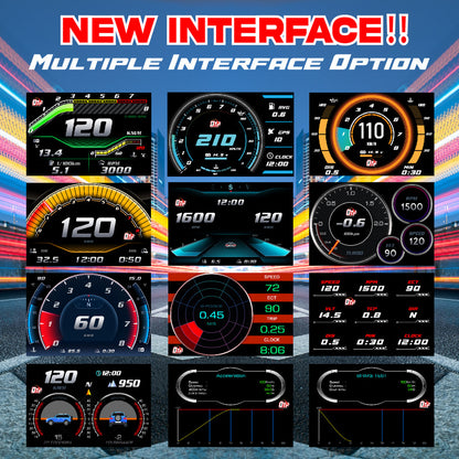 OTP P26 OBD2 Meter Gauge Speedometer Car GPS Alarm Speed Gauge display Hud Water temp RPM Turbo Boost HUD