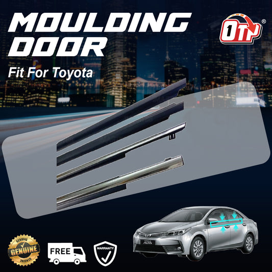 ORIGINAL MOULDING DOOR GLASS TOYOTA ZRE172 ALTIS 13-18 CHROME BLACK SEAL RUBBER OUTER STRIP WINDOW GETAH LUAR TINGKAP