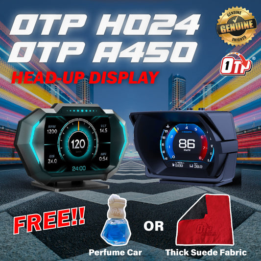 OTP-H024 A450 OBD2 Meter Gauge P24 OBD Speedometer Car GPS Alarm Speed Gauge display Hud Water temp RPM Turbo Boost HUD