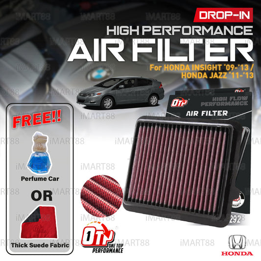 OTP2433 OTPerformance Air Filter Washable Compatible With Honda Jazz/Insight Hybrid Element Enjin Kereta Penapis Udara