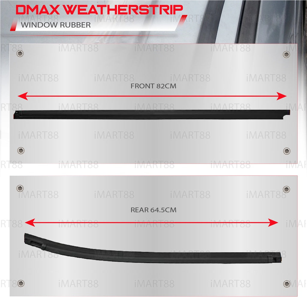 MOULDING DOOR GLASS Isuzu Dmax D Max D-Max 2012–2020 SEAL RUBBER OUTER STRIP WINDOW GETAH LUAR CERMIN TINGKAP