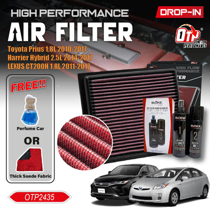 OTP Performance Drop In Air Filter Washable Toyota Prius 1.8L Harrier Hybrid 2.5L LEXUS CT200H 1.8L Penapis Udara