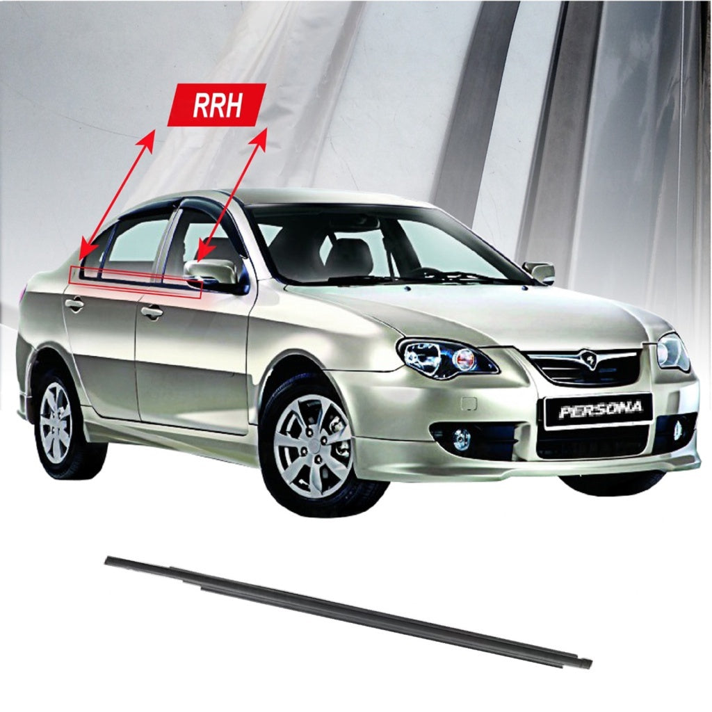MTIS PROTON GEN2 Gen 2 PERSONA 2005-2015 GLASS DOOR MOULDING SEAL RUBBER OUTER STRIP WINDOW GETAH LUAR CERMIN TINGKAP