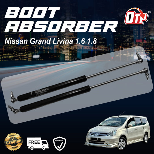 Nissan Grand Livina 1.6 1.8 Boot Absorber Gear Rear Boot Strut Tailgate Belakang Bonet Gas Spring Damper Lifter
