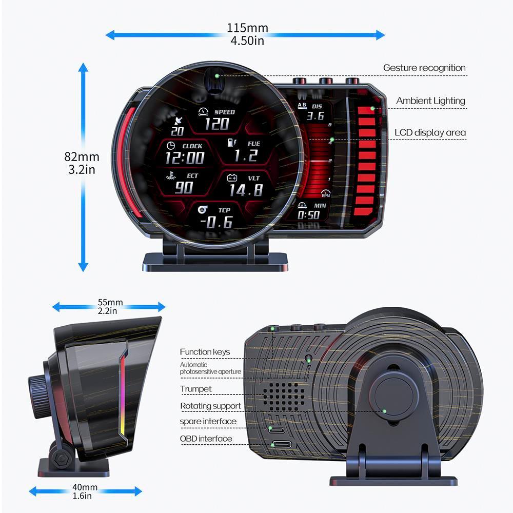OTP P28 ULTRA METER OBD2 SPEEDOMETER GPS ALARM ALZA 2009- MYVI LAGI BEST VIVA MYVI OLD NISSAN LIVINA WIRA VDO