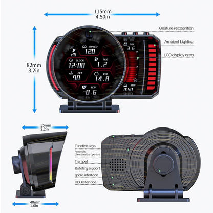 OTP P28 ULTRA METER OBD2 SPEEDOMETER GPS ALARM ALZA 2009- MYVI LAGI BEST VIVA MYVI OLD NISSAN LIVINA WIRA VDO