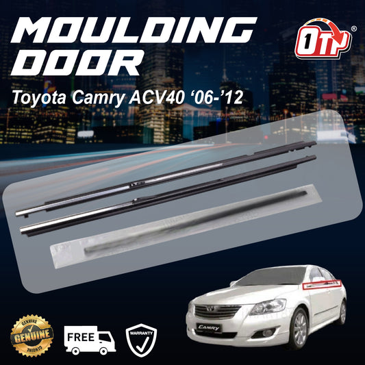 MTIS JAPAN TOYOTA CAMRY ACV40 GLASS DOOR MOULDING 2006-2012 SEAL RUBBER OUTER STRIP WINDOW GETAH TINGKAP