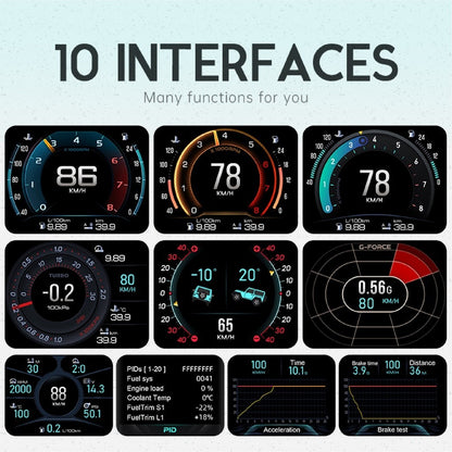 OTP-H024 A450 OBD2 Meter Gauge P24 OBD Speedometer Car GPS Alarm Speed Gauge display Hud Water temp RPM Turbo Boost HUD