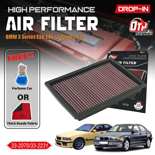 OTP Performance Drop in Air Filter BMW 3 Series E36 E46 5 Series E39 33-2070 33-2231 Penapis Udara Enjin Kereta