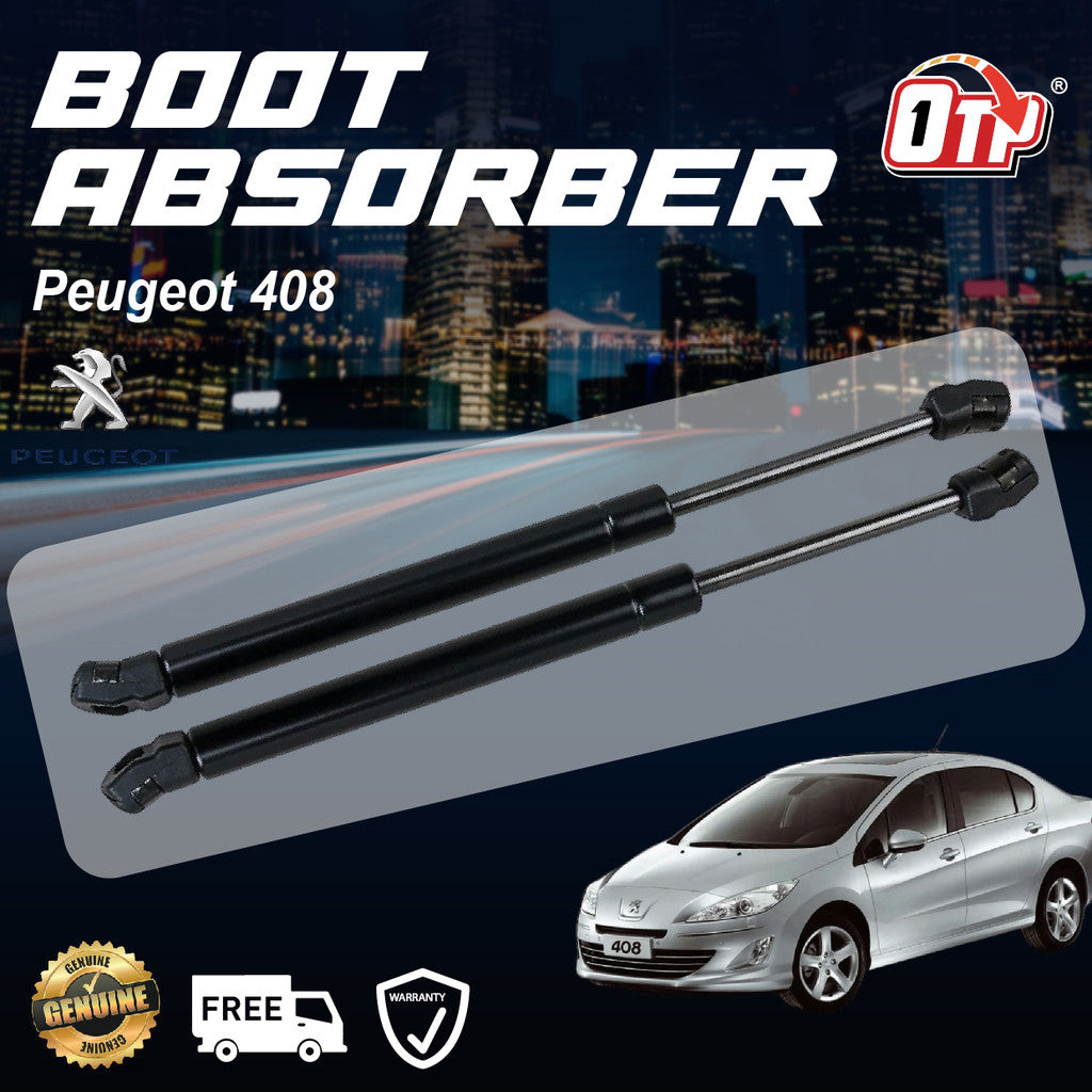 Peugeot 408 Boot Absorber Rear Bonnet Damper Gas Spring Set Tailgate Penyerap Belakang Bonet