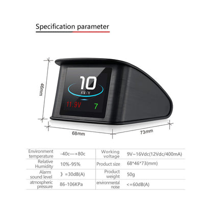 OTP P10 OBD2 Perodua Alza 2014 keatas Meter Gauge Car GPS Alarm Speed Display Water Temp RPM Turbo Boost HUD CVT DCT