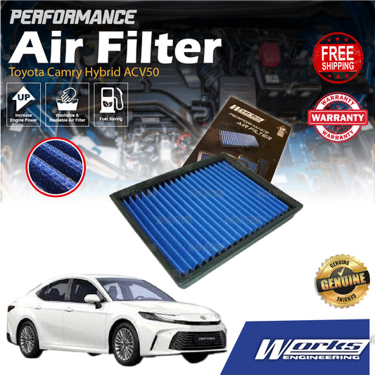 Works Engineering Drop In Air Filter Toyota Camry Hybrid ACV50 RAV4 Lexus ES300H HS250H LS460 LS600H 2.5cc 2012-2016