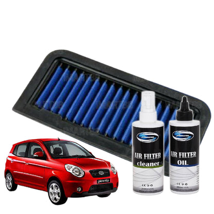 Works Engineering Drop In Air Filter Kia PICANTO 1.0 1.1cc 2004-2009 Element Enjin Engin Penapis Cleaning
